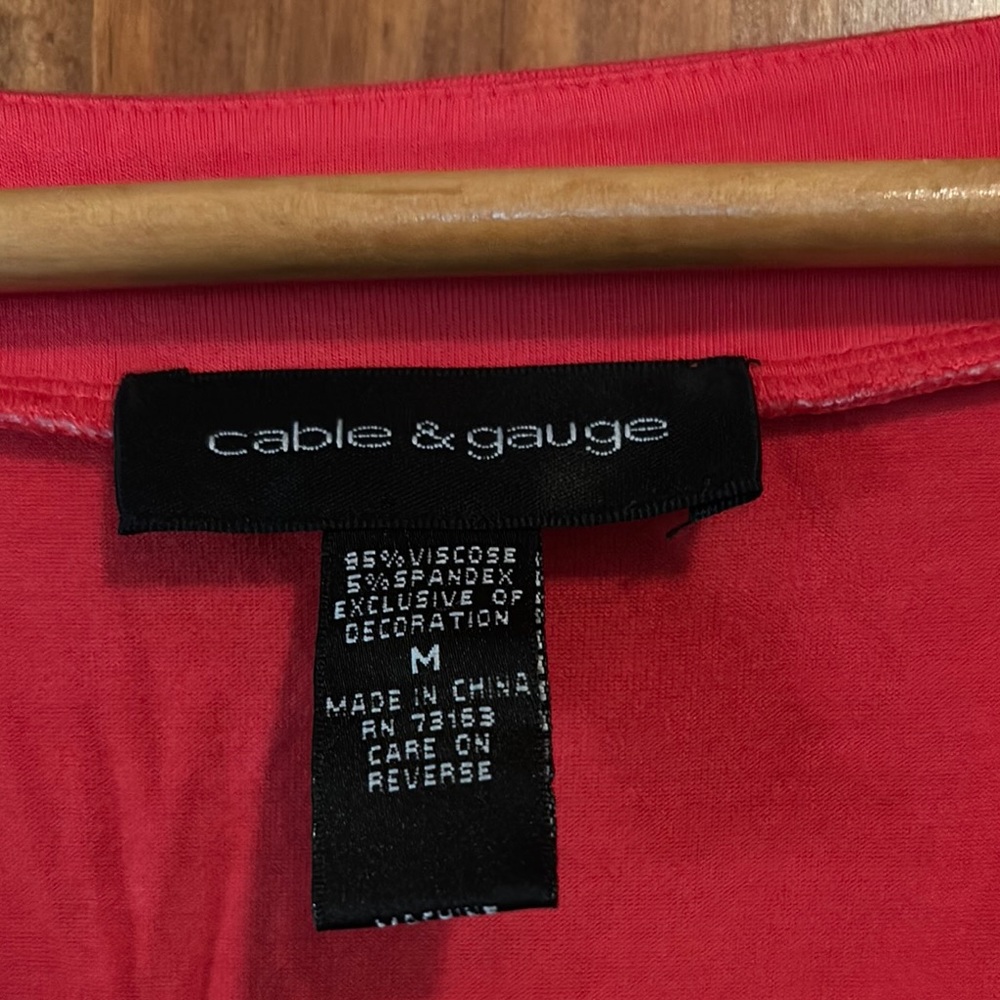Cable & Gauge Pink Embellished Sleeveless Tank Top - Picture 2 of 8